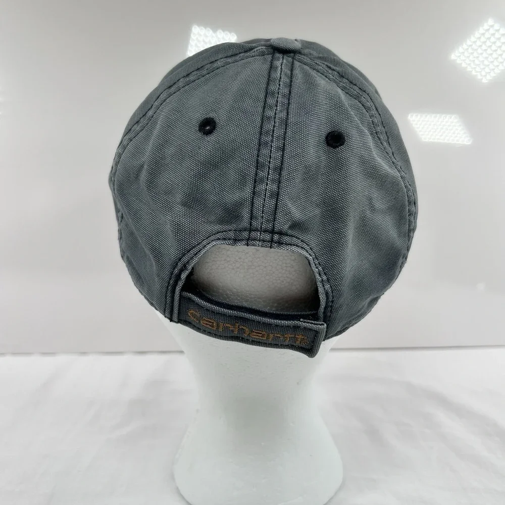 Men's Gray Carhartt Canvas Adjustable Strap Back Hat One Size Fits All